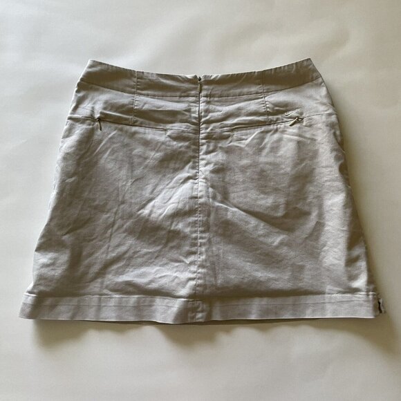 Nike Golf Skirt Women Size 8 Medium Ivory FIT DRY Short Mini Zip Pockets Active - Picture 10 of 13